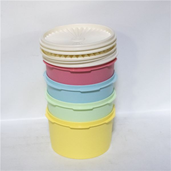 8 PIECE HERITAGE COLLECTION CANISTER TUPPERWARE
