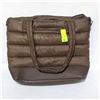 Image 1 : LOLE PUFFER TOTE BAG BROWN 18 X 13"