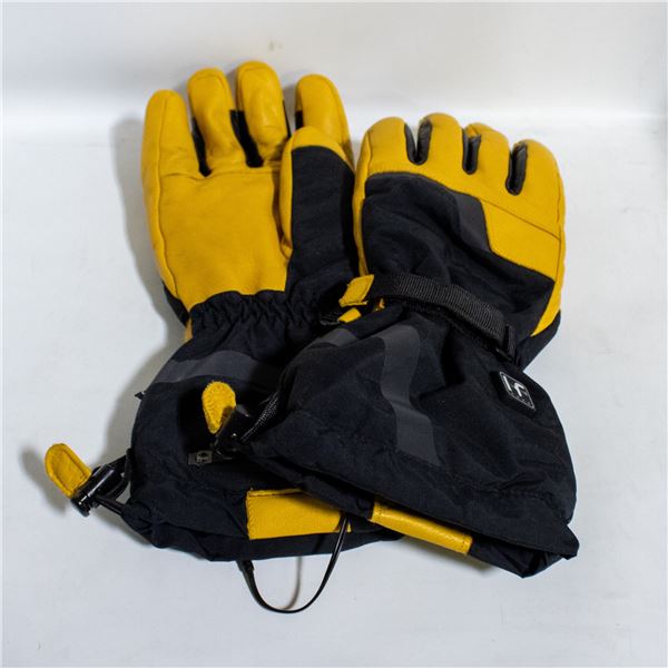 HEATFIT HEATED GOATSKIN WORK GLOVES YELLOW & BLACK