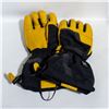 Image 1 : HEATFIT HEATED GOATSKIN WORK GLOVES YELLOW & BLACK