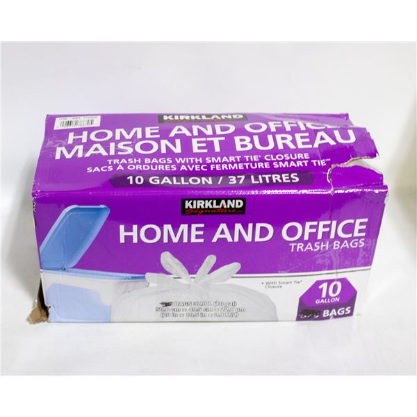 KIRKLAND HOME AND OFFICE TRASH BAGS WHITE 10G