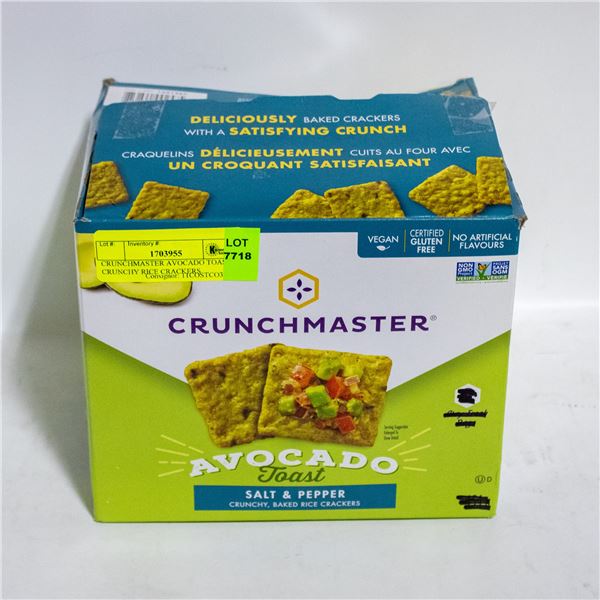 CRUNCHMASTER AVOCADO TOAST CRUNCHY RICE CRACKERS
