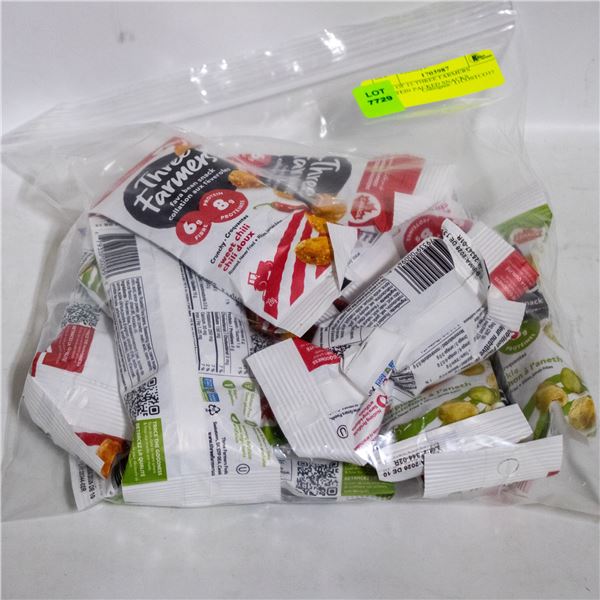 BAG OF 15 THREE FARMERS PROTEIN PACKED SNACKS