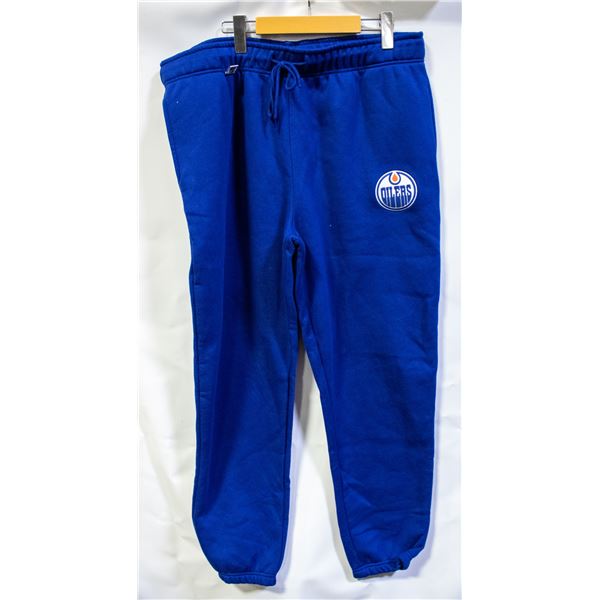 NHL EDMONTON OILERS JOGGER PANTS BLUE SIZE LARGE