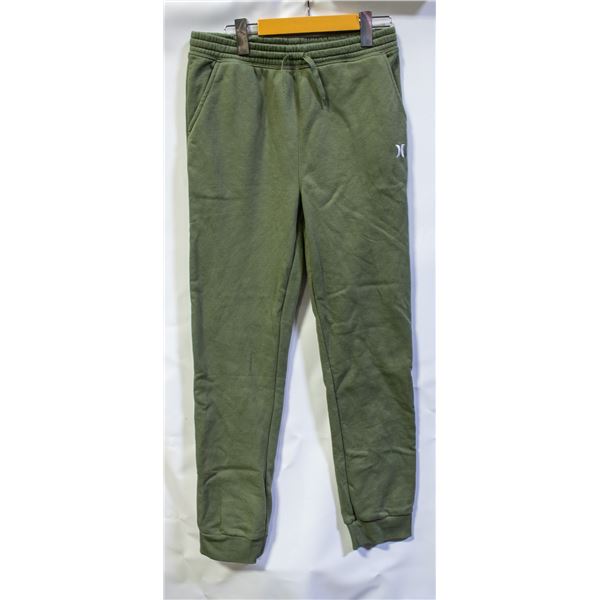 HURLEY MENS FLEECE JOGGERS GREEN SIZE XXL 18/20