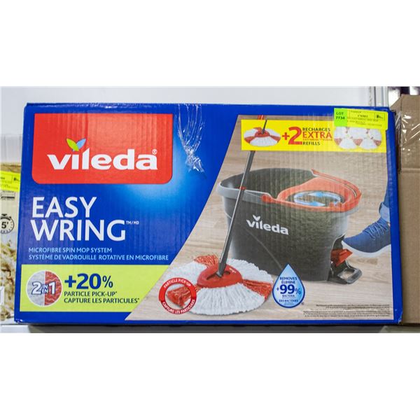 VILEDA EASYWRING SPIN MOP STICK AND BUCKET