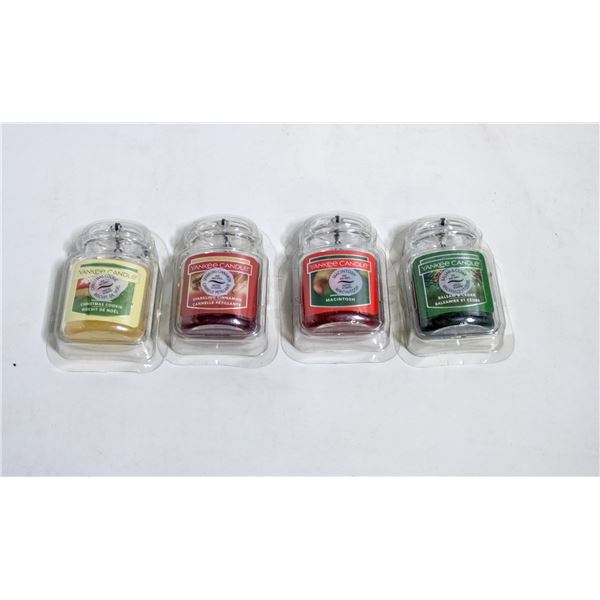 4 PACK OF YANKEE CANDLES CAR JAR AIR FRESHENERS