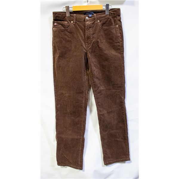 TOMMY HILFIGER WOMENS CORDUROY PANTS BROWN SIZE 10