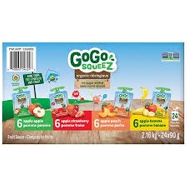NEW 28 PK GOGO SQUEEZ ORGANIC FRUIT SAUCE VARIETY