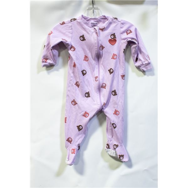 PEKKLE BABY GIRLS COTTON SLEEPER PURPLE SIZE 12M