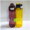 Image 1 : 2 PACK OF CONTIGO WATER BOTTLES MAROON & YELLOW