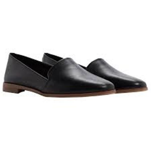 ALDO WOMENS LEATHER FLATS BLACK SIZE 9