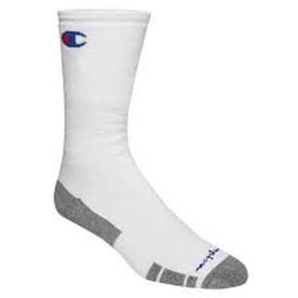 NEW 8 PACK OF CHAMPION CREW SOCKS WHITE