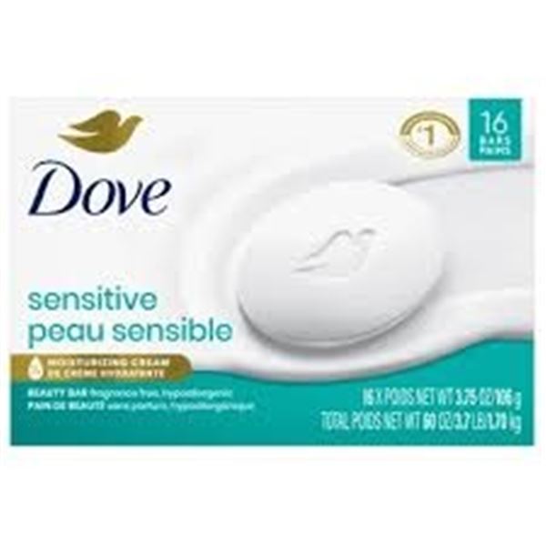 BAG OF 11 DOVE SENSITIVE MOISTURIZING BAR SOAP
