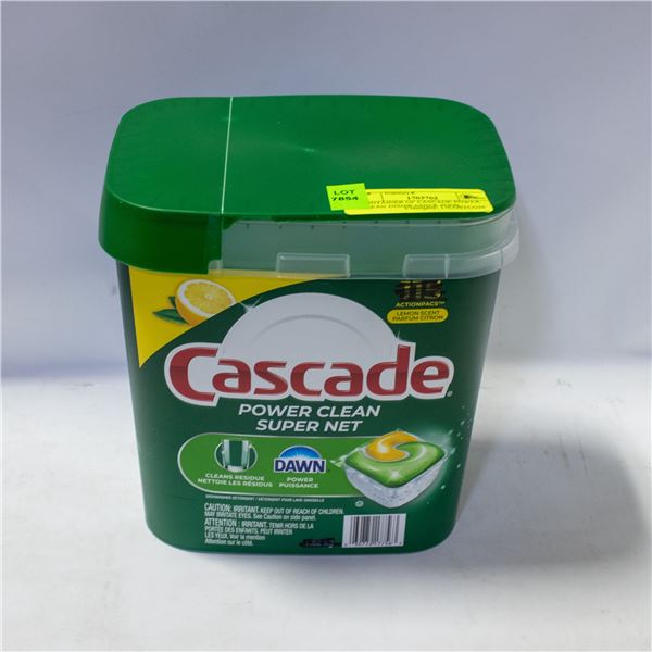 CONTAINER OF CASCADE POWER CLEAN DISHWASHER PODS