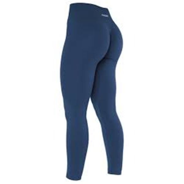 NEW AURUM WOMENS SLICK LEGGINGS BLUE SIZE LARGE