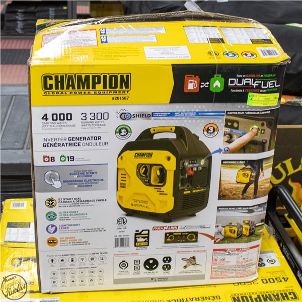 CHAMPION DUAL FUEL INVERTER GENERATOR WITH CO