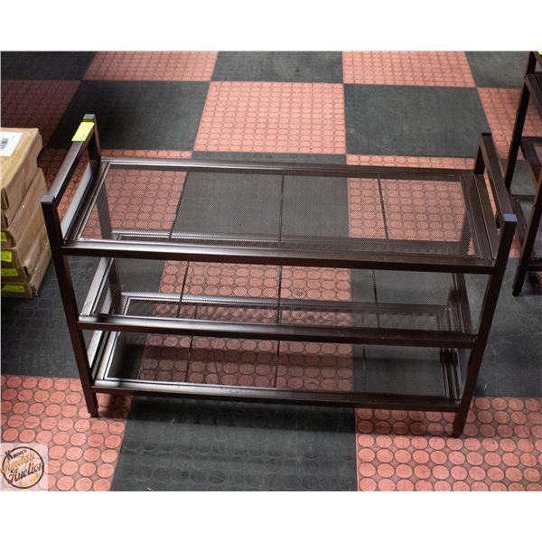 NEATFREAK 3-TIER METAL MESH SHOE RACK BROWN