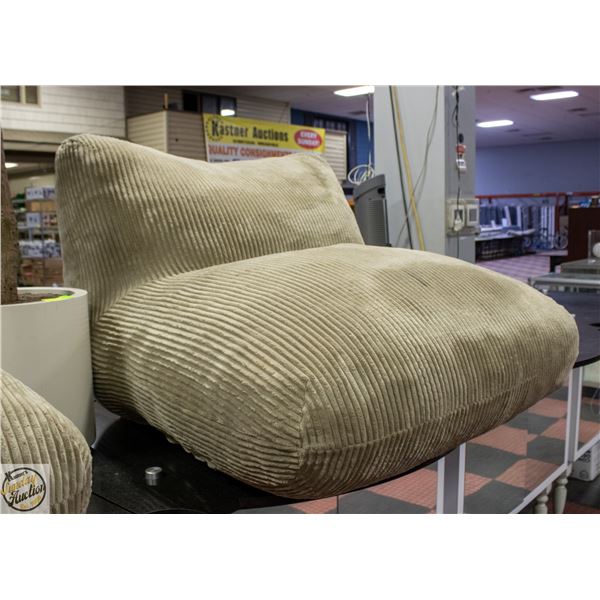 NORKA LIVING VIVA FOAM LOUNGER BEIGE CORDUROY