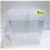 Image 1 : 6 PK CLEAR STORAGE CONTAINERS WITH LIDS & LOCKABLE