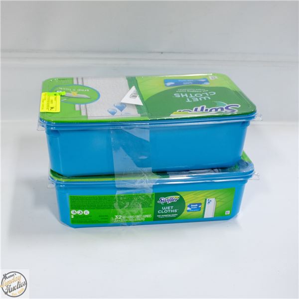2 PACK OF SWIFFER SWEEPER WET REFILL CLOTHS