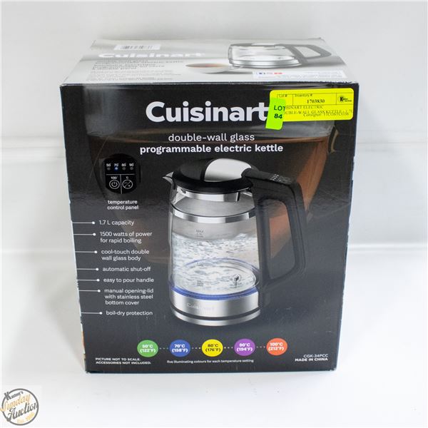 CUISINART ELECTRIC DOUBLE-WALL GLASS KETTLE - 1.7L