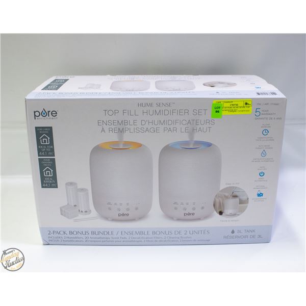 2 PACK OF PORE HUME SENSE TOP FILL HUMIDIFIER SET