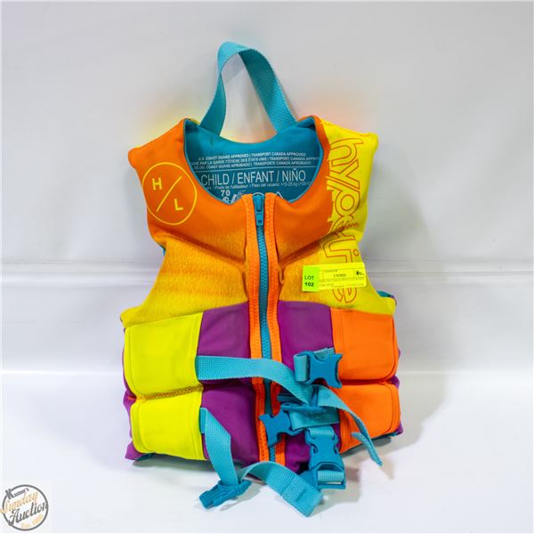 HYPERLITE CHILD PFD FLOTATION WATER VEST