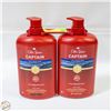 Image 1 : 2 PACK OF OLD SPICE CAPTAIN BODY WASH, OCEAN MIST