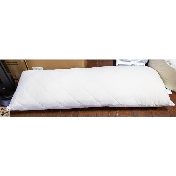 BELOW ZERO COOLING BODY PILLOW WHITE 20 X 54"