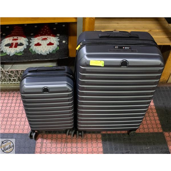 2 PACK OF DELSEY HELIUM EDGE HARDSIDE LUGGAGE SET