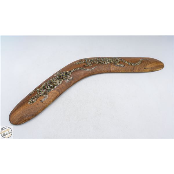 HANDCRAFTED SIGNED EWARCON AUSTRALIAN BOOMERANG