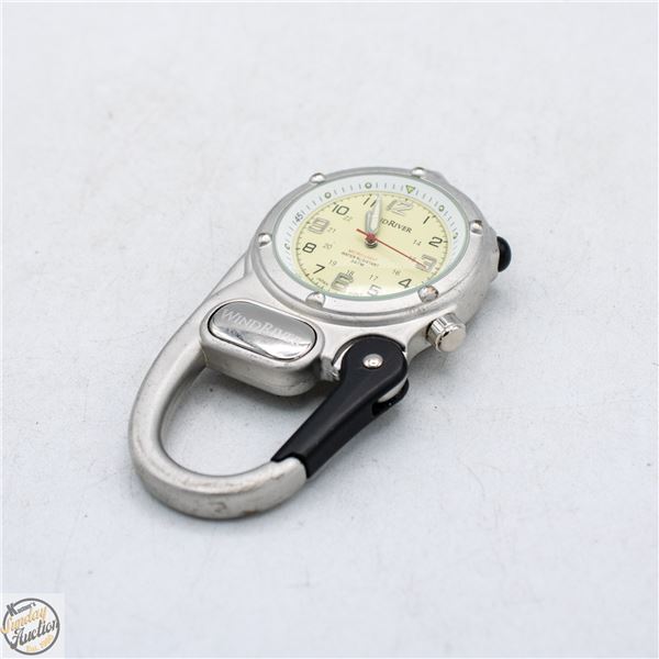 WINDRIVER ANALOG CARABINER CLIP WATCH W/ NEW