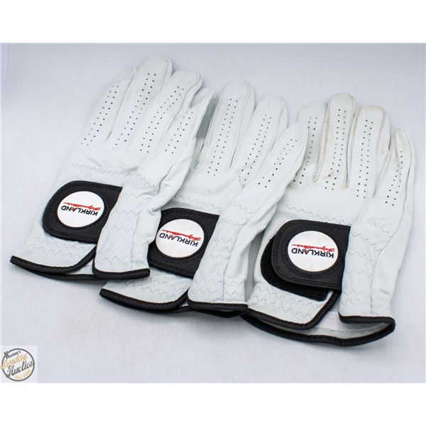 KIRKLAND SIGNATURE GOLF GLOVES 3 PACK, SIZE: ML