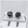 Image 1 : NEW SILVER PLATED EARRINGS WITH BLACK STONES