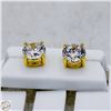 Image 1 : NEW GOLD PLATED ROUND STUD EARRINGS