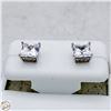 Image 1 : NEW SILVER PLATED SQUARE CUT STUD EARRINGS
