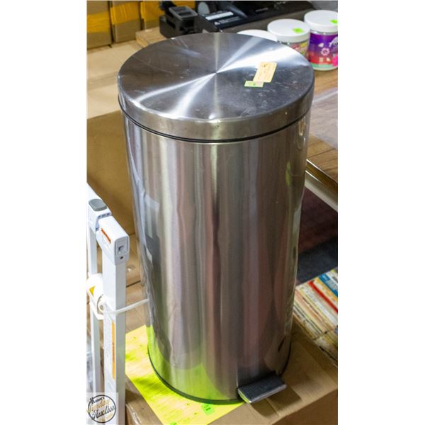 STAINLESS STEEL GARBAGE CAN WITH PEDAL