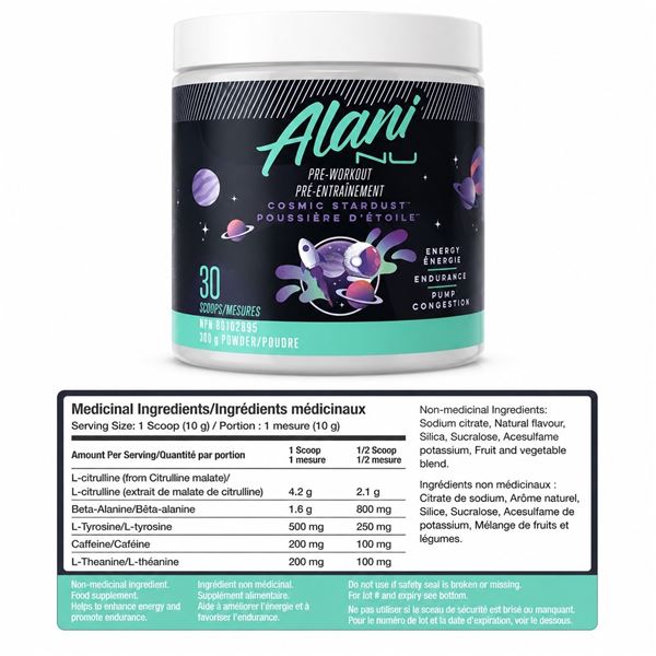 ALANI NU COSMIC STARDUST PRE-WORKOUT 30 SERV EXP