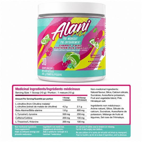 ALANI NU CHERRY TWIST PRE-WORKOUT 30 SERV EXP
