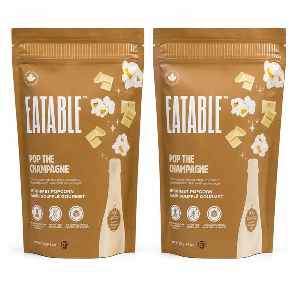 2 EATABLE POP THE CHAMPAGNE POPCORN 125G EXP