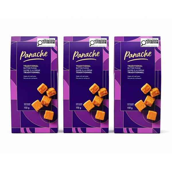 3 PANACHE TRADITIONAL BUTTER FUDGE 150G EXP