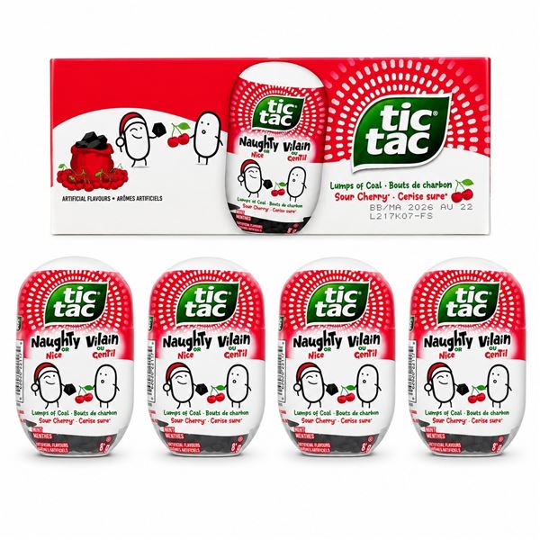 4 TIC TAC NAUGHTY OR NICE SOUR CHERRY 83G EXP