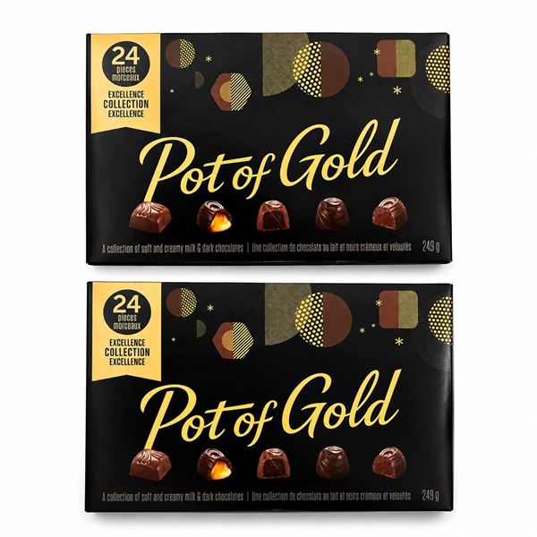 2 POT OF GOLD EXCELLENCE CHOCOLATES 244G EXP