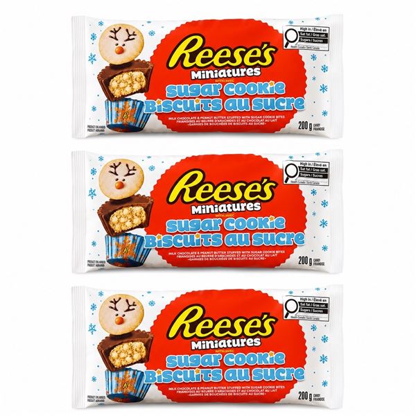 3 REESES MINIATURES + SUGAR COOKIE 200G EXP 07/26