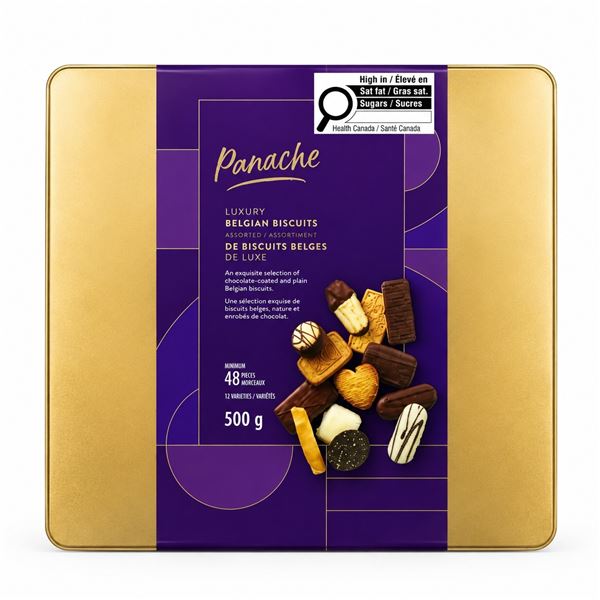 PANACHE LUXURY BELGIAN BISCUITS TIN 500G EXP