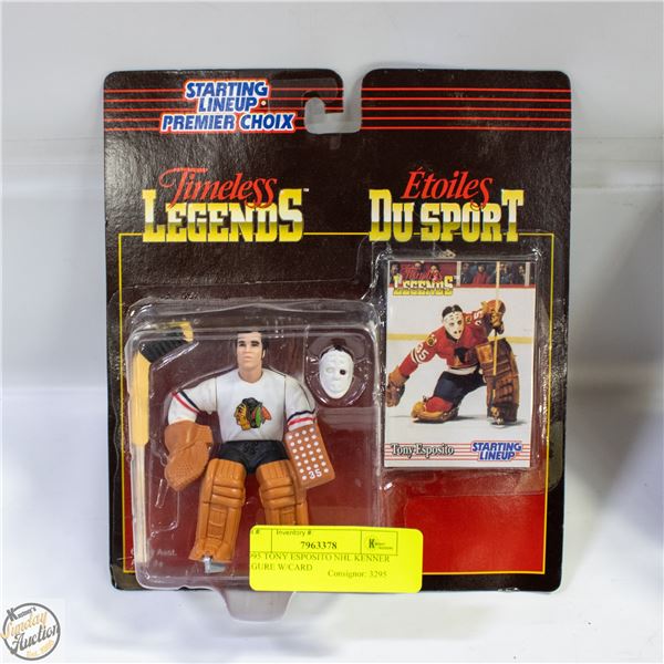 1995 TONY ESPOSITO NHL KENNER FIGURE W/CARD