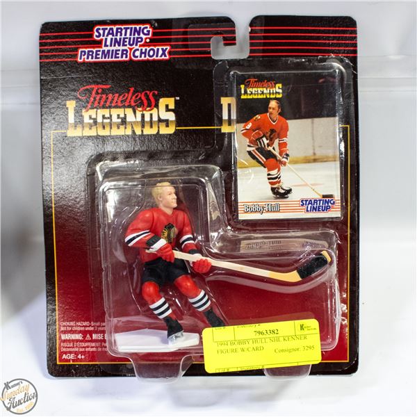 1994 BOBBY HULL NHL KENNER FIGURE W/CARD