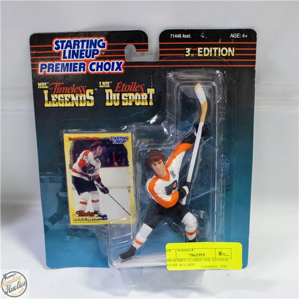 1998 BOBBY CLARKE NHL KENNER FIGURE W/CARD