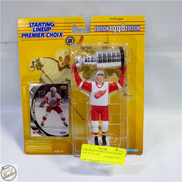 1998 STEVE YZERMAN NHL KENNER FIGURE W/CARD